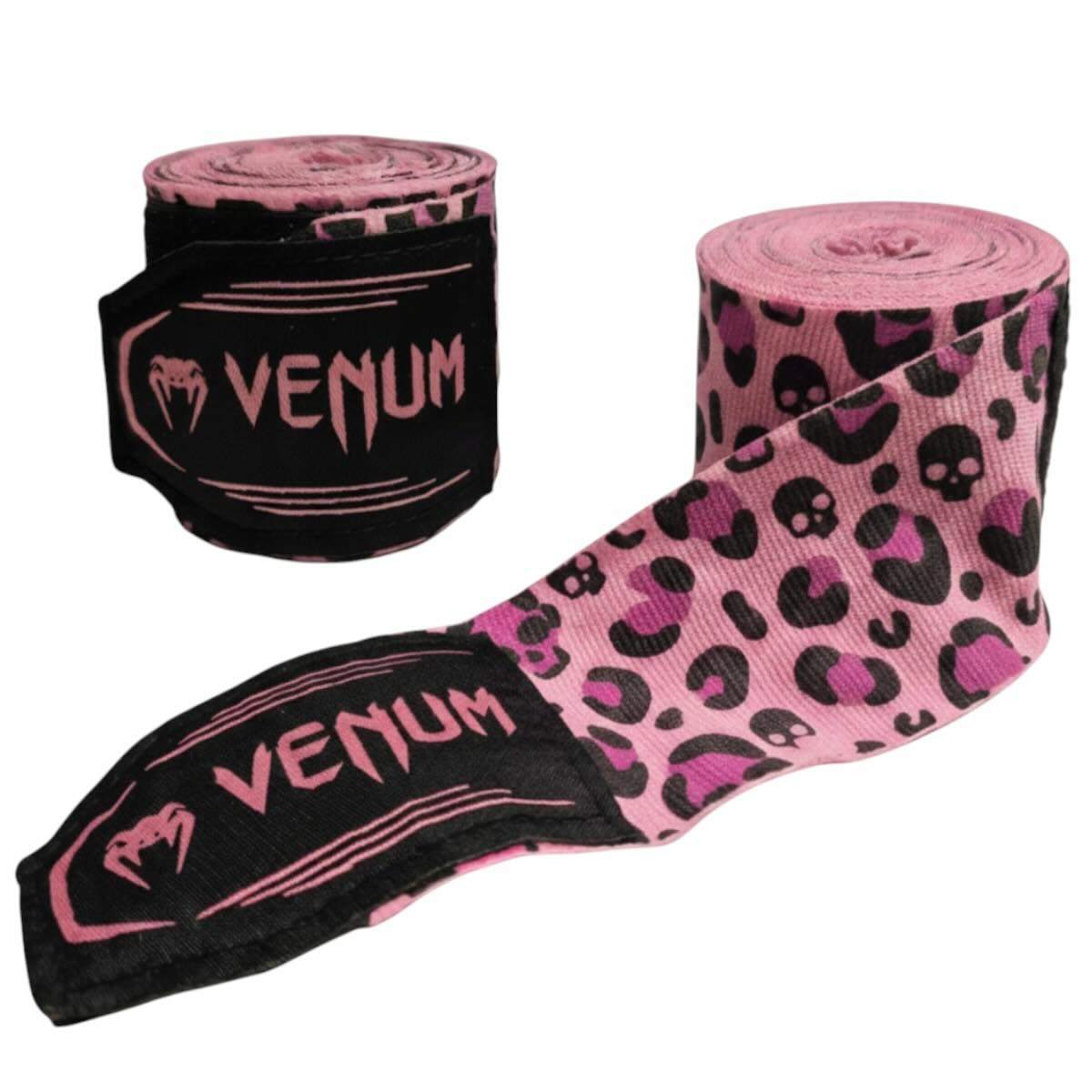 Bandes de boxe Venum Skull roses pour protection poignets et phalanges aux entraînements de sports de combat
