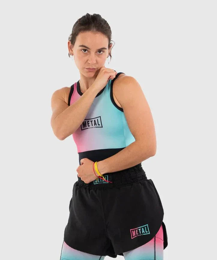 Brassière de sport femme Metal Boxe maintien confortable et style sportif