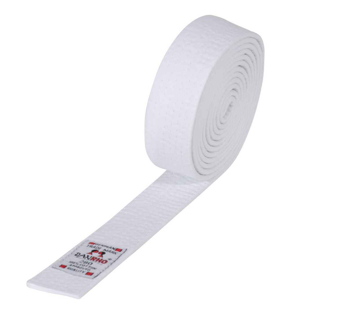 Ceinture arts martiaux Danrho blanc débutant maintien kimono confortable durable