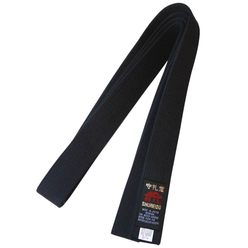Ceinture noire Shureido en coton - qualité supérieure