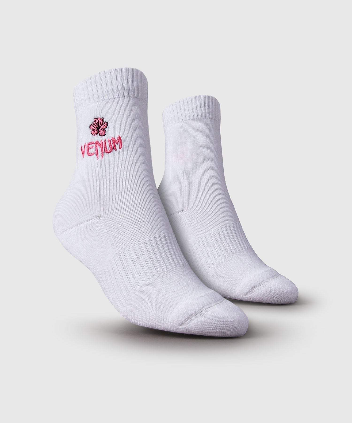 Chaussettes courtes Venum Vector femmes blanc noir confort training respirantes