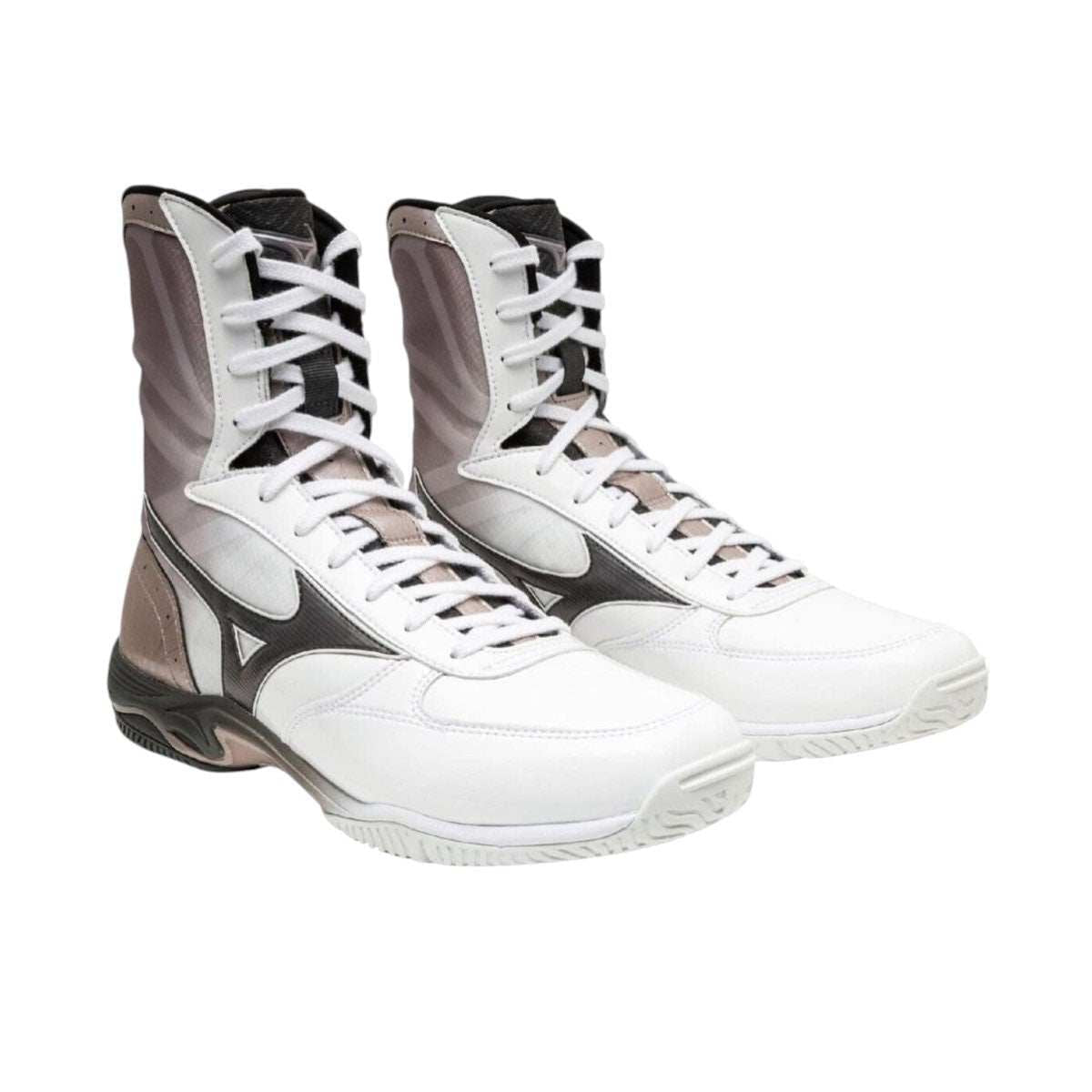 Chaussures de boxe Mizuno Wave Monster blanc conçues pour rapidité et stabilité avec technologie Naoya Inoue