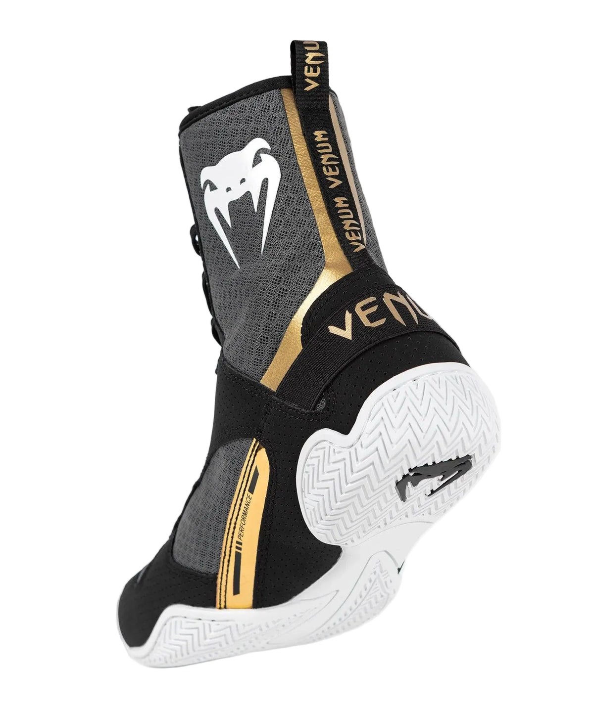 Chaussures de boxe Venum Elite - Noir/Blanc/Or