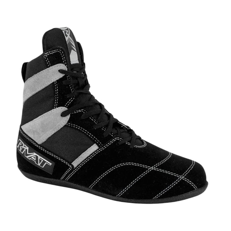 Chaussures de boxe française Rivat Top - Noir/Gris anthracite