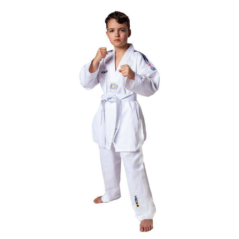 Dobok enfant Kwon Club Line Blue Tiger + Ceinture