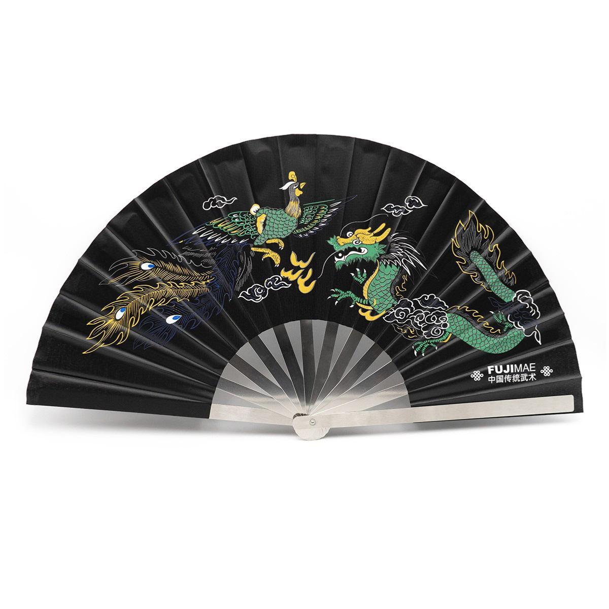 Eventail Tai Chi & Kung Fu en acier FUJIMAE - Noir - Boutique des Arts Martiaux et Sports de Combat