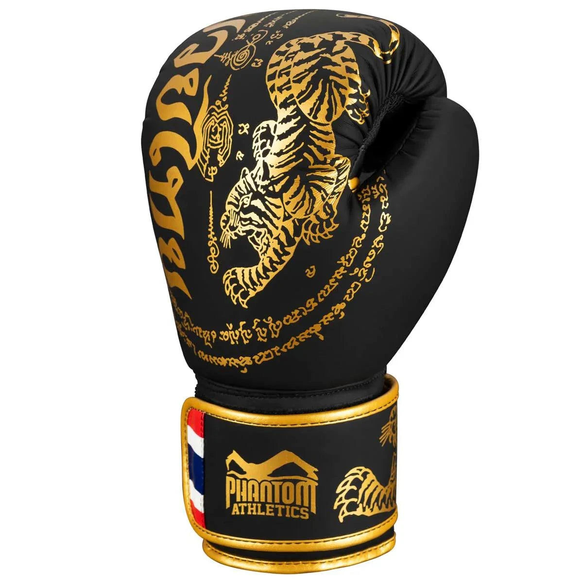 Gants de boxe Muay Thai Phantom Athletics édition limitée noir et or, protection et confort premium