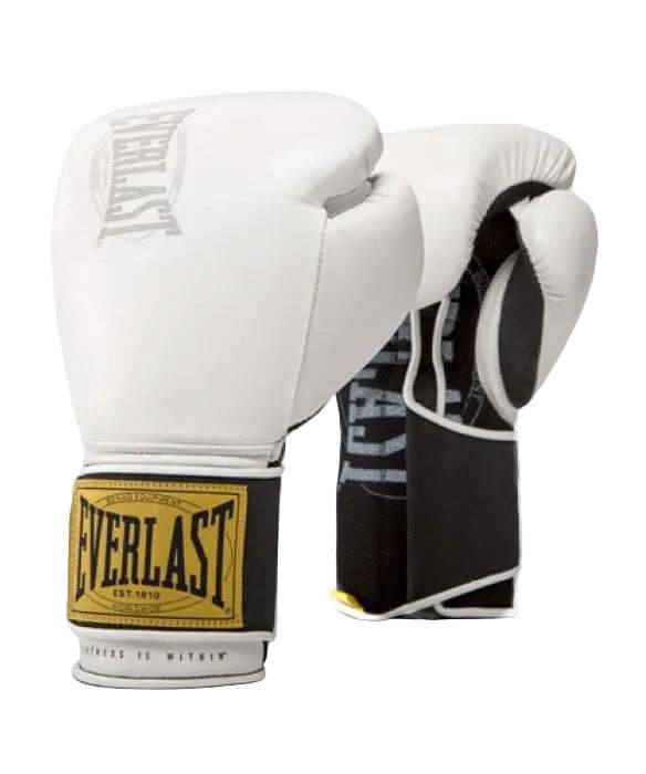Gants de boxe Everlast 1910 Sparring Hook & Loop blanc - 14 oz