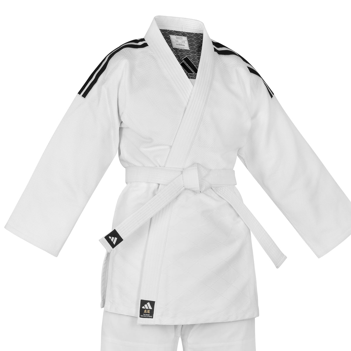 Kimono de Judo Adidas J690 Quest – 690 g/m² - Blanc - Bandes Noires