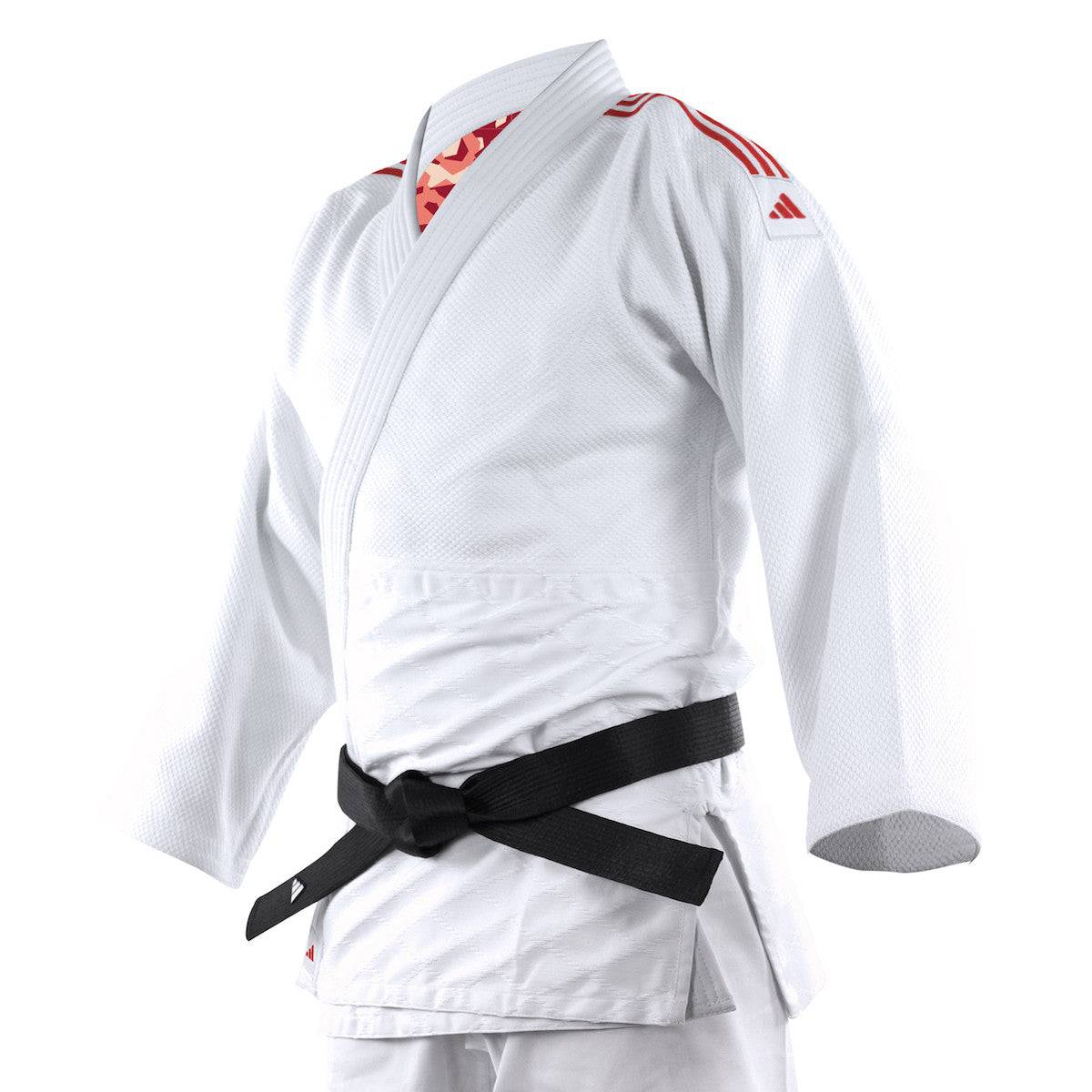 Kimono de Judo Adidas J690 Quest blanc bandes rouges