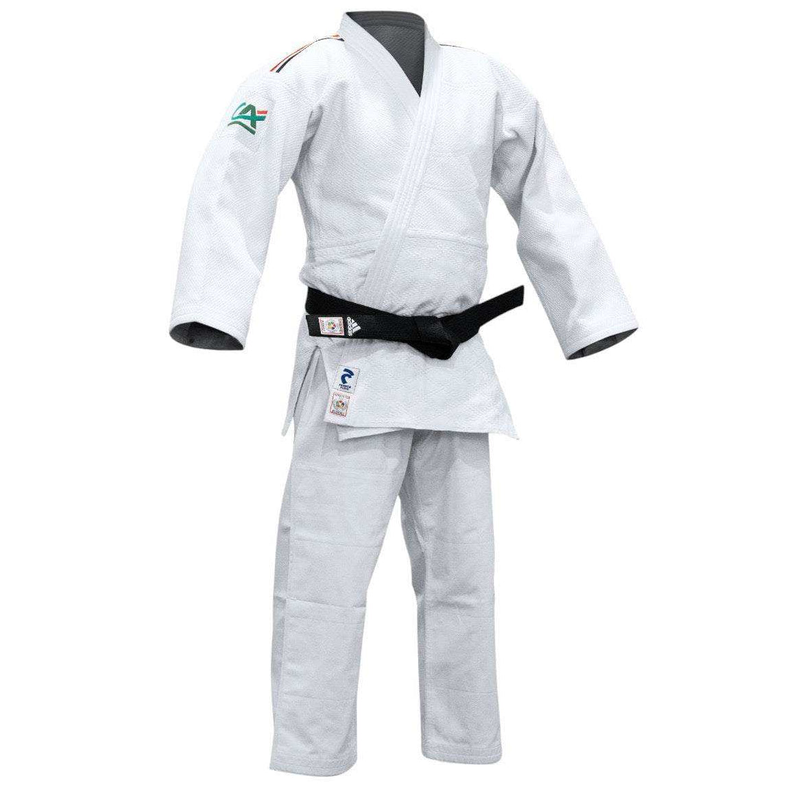 Kimono de Judo Adidas Replica blanc, haute qualité, coupe régulière, durable, conforme aux normes IJF, sans ceinture.