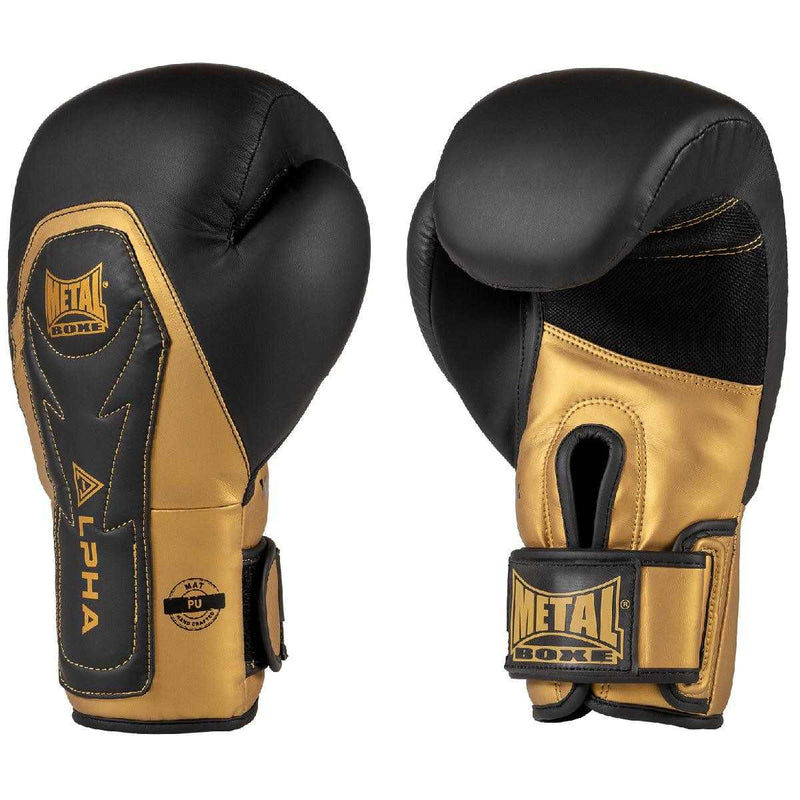 Gants d’entraînement Metal Boxe Alpha Noir/Or