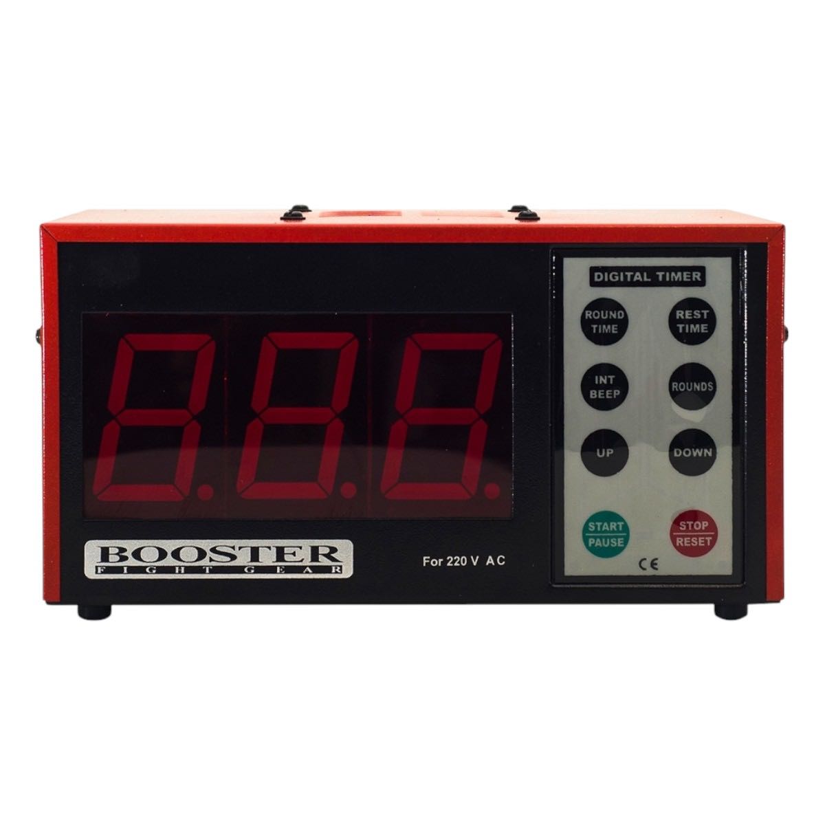 Minuterie de boxe digitale Booster DT4 rouge avec réglages personnalisés pour entraînements de boxe et sports de combat