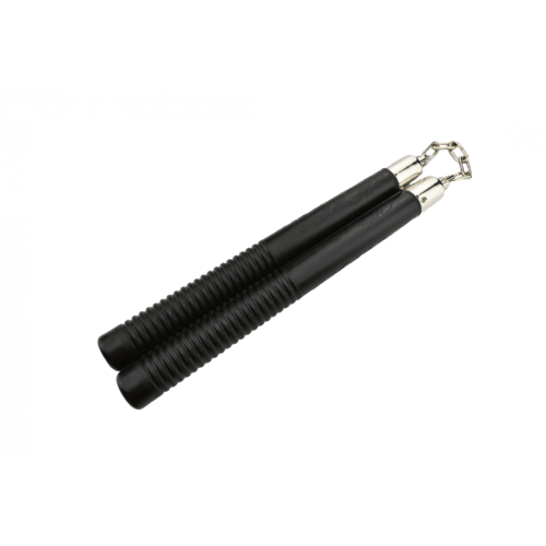 Nunchaku rond en plastique dur - Noir