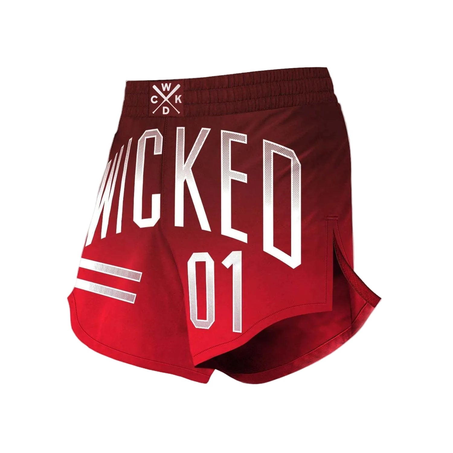 Short de MMA ELEMENT Wicked One SUPERBOWL rouge, résistant et ergonomique pour combat
