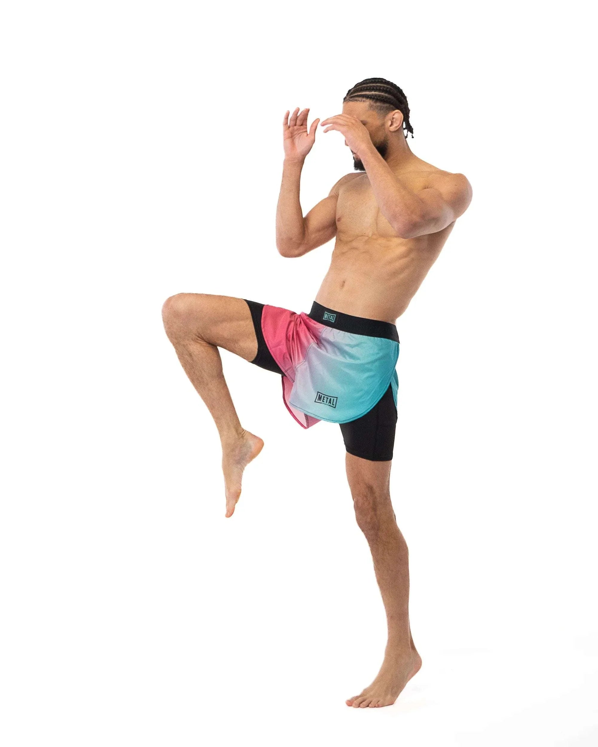 Short 2en1 – Metal Boxe léger et compressif pour MMA
