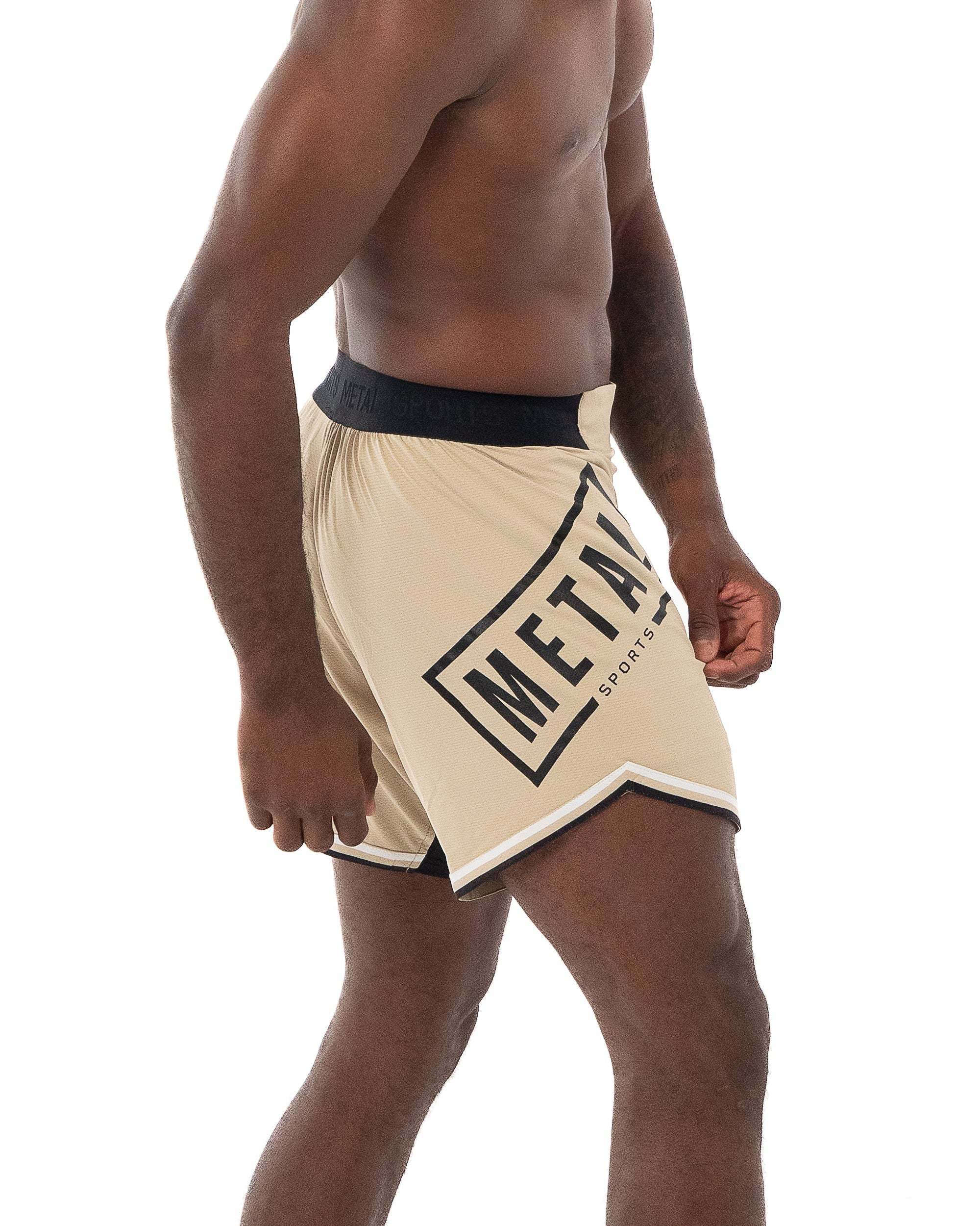 Short MMA Desert Storm beige résistant et léger pour combat et entraînement