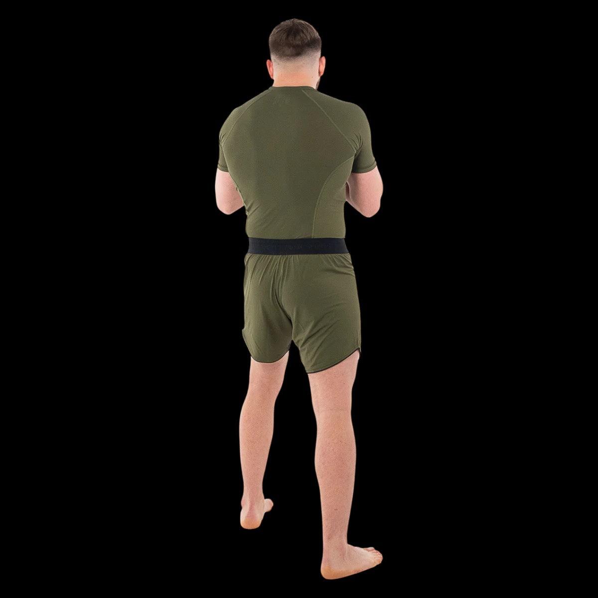 Short MMA kaki léger et résistant Metal Boxe pour combat et entraînement