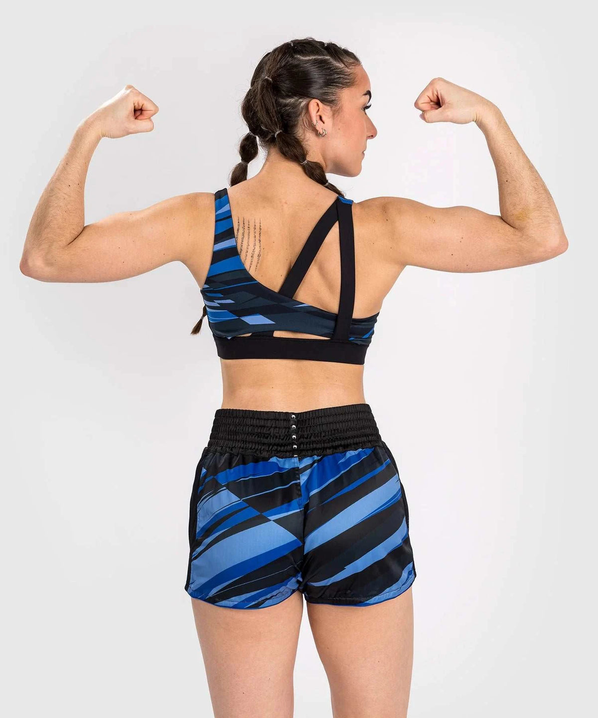 Short de Muay Thai pour Femmes Venum Abyss - Bleu Foncé