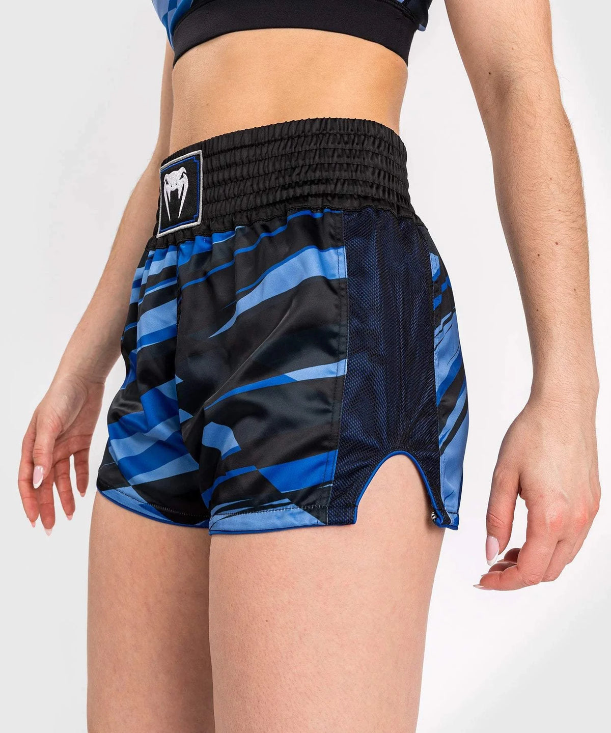Short de Muay Thai pour Femmes Venum Abyss - Bleu Foncé