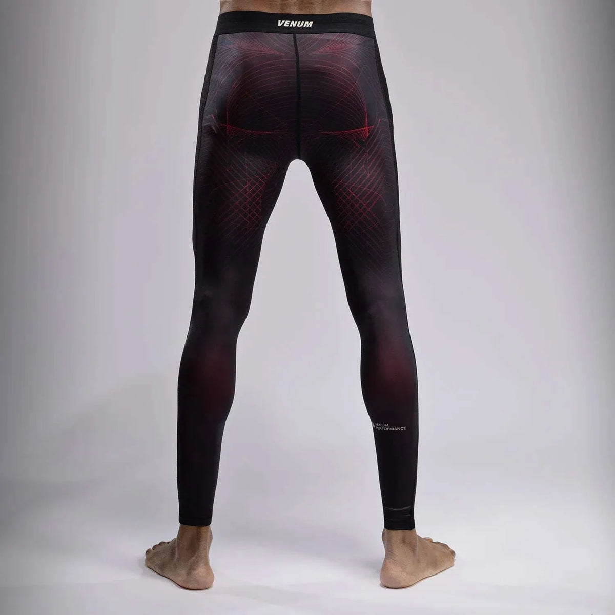 Pantalon compressif Spats Venum G-Fit Air noir rouge pour MMA et grappling