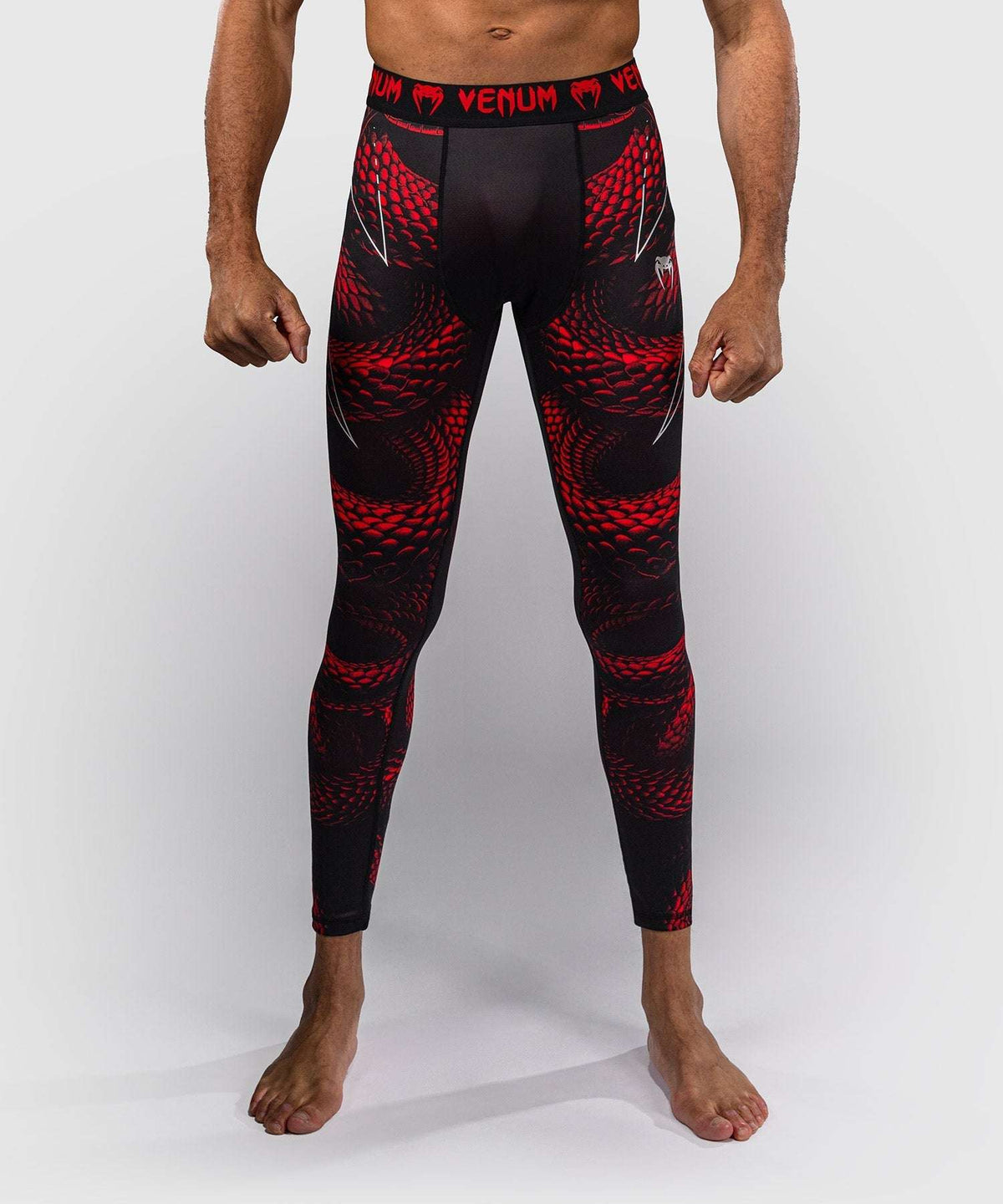 Spats Venum Matupa noir rouge argent legging compression maintien entraînement MMA grappling