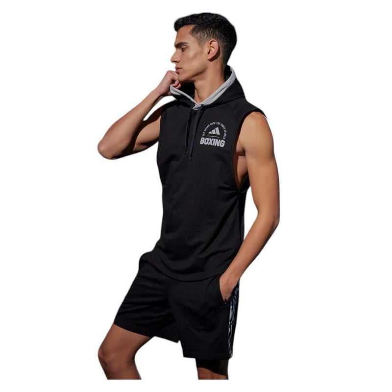Sweat capuche sans manches adidas Boxing Noir/Gris
