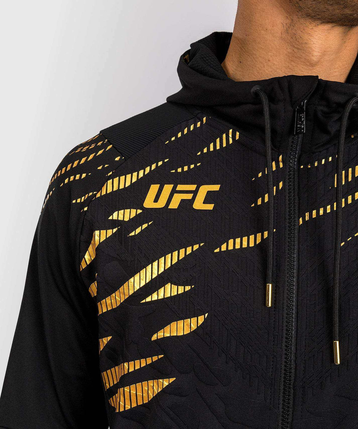 Sweatshirt à Capuche UFC Fusion by Venum Authentic Fight Night Champion Noir/Or