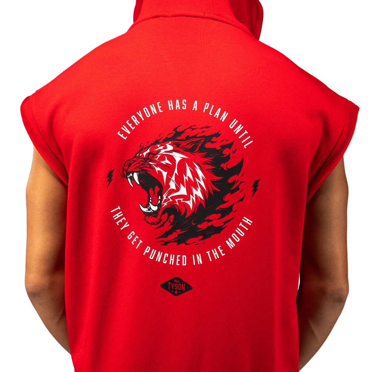 Sweat à capuche sans manches Venum x Mike Tyson Tiger noir avec logo et poche kangourou pour performance sportive