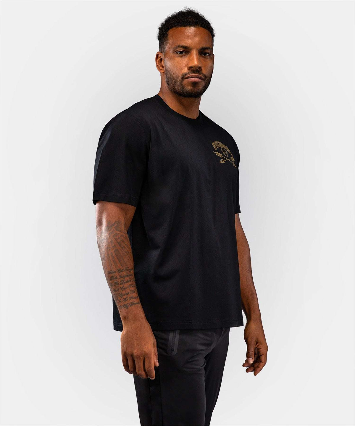 T-shirt Venum Wolf Atak noir gris manches courtes coton premium coupe droite col rond design loup sports de combat