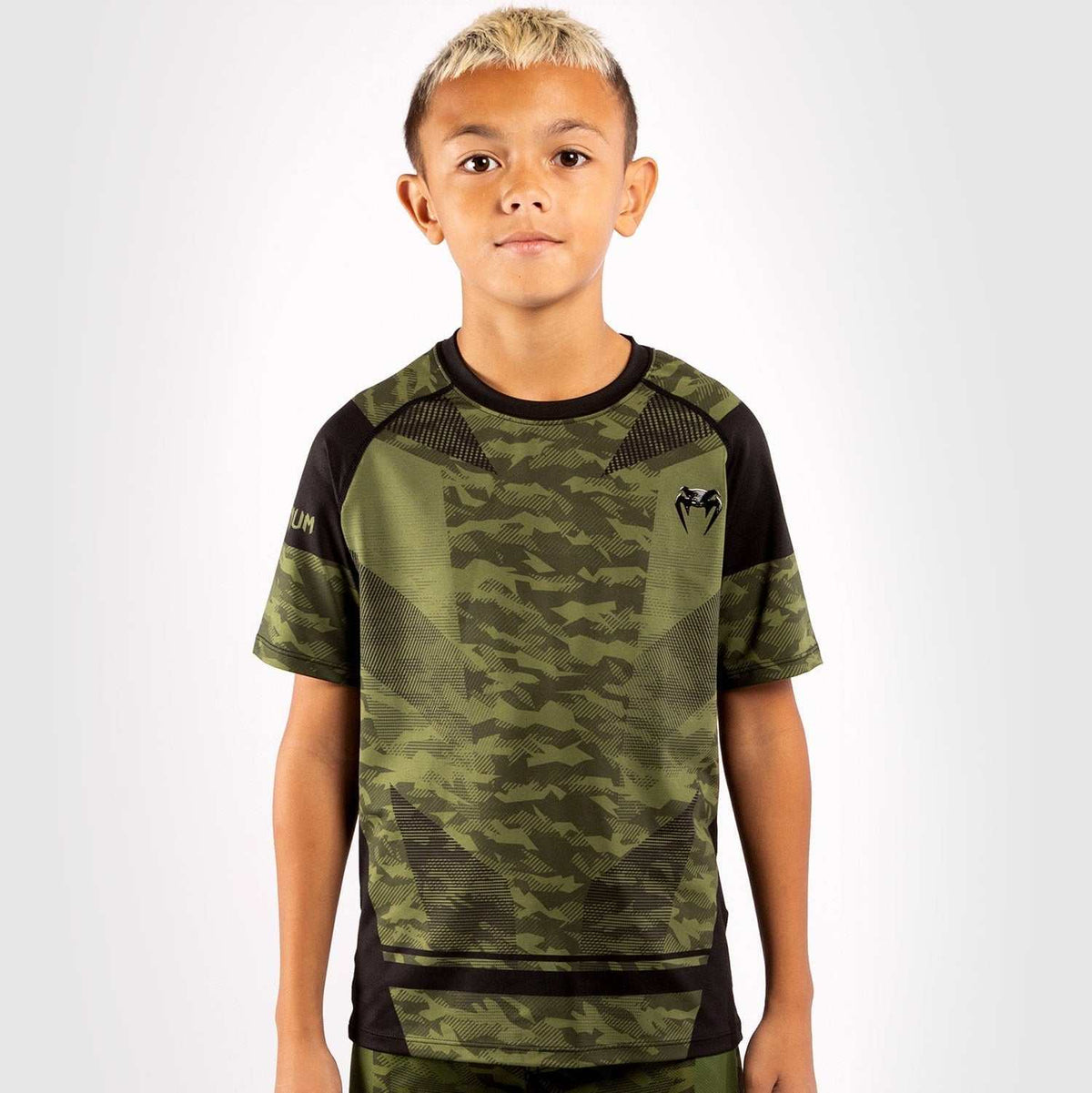 T-shirt Dry Tech enfant Venum Trooper kaki noir respirant léger sport