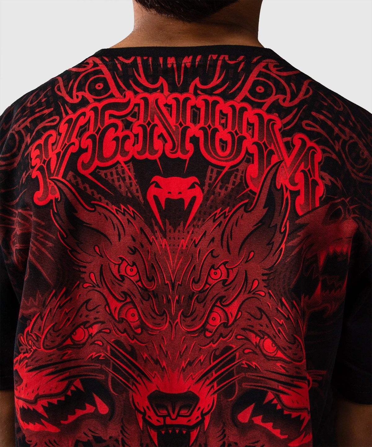 T-shirt enfant Venum Wolf Atak noir rouge, style sportif et confort coton premium
