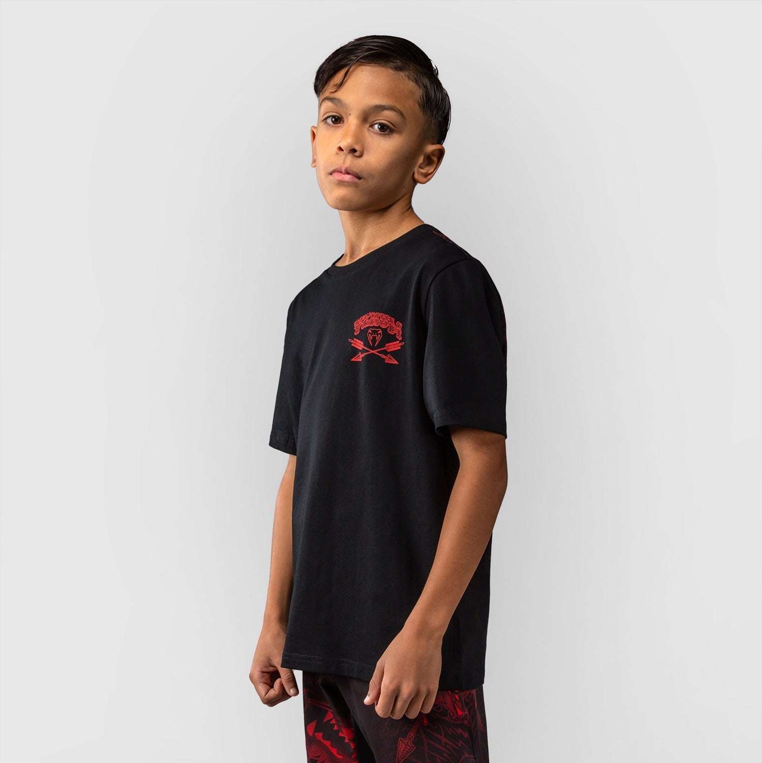 T-shirt enfant Venum Wolf Atak noir rouge sports de combat confort coton premium