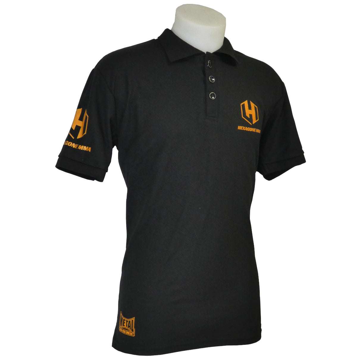 Polo Metal Boxe Hexagone MMA - Noir