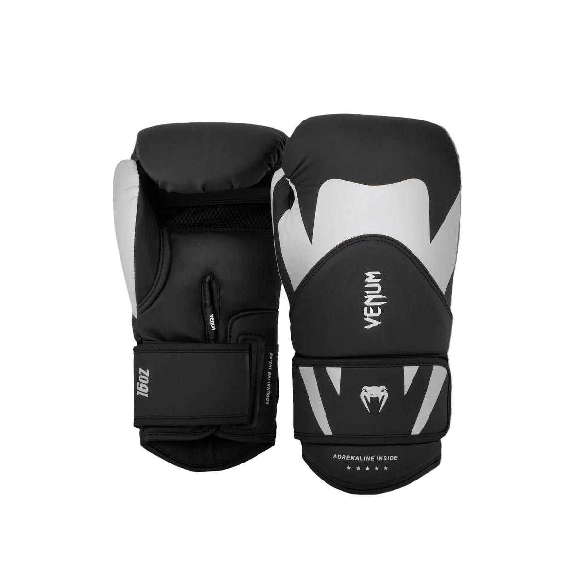 Gants de boxe Venum Challenger 4.0 noir et blanc pour entraînement boxe kickboxing Muay Thaï