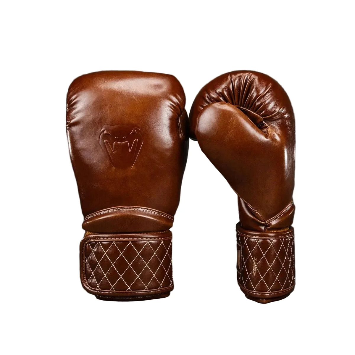 Gants de boxe Venum Impact Classic Havana en cuir brillant protection triple densité