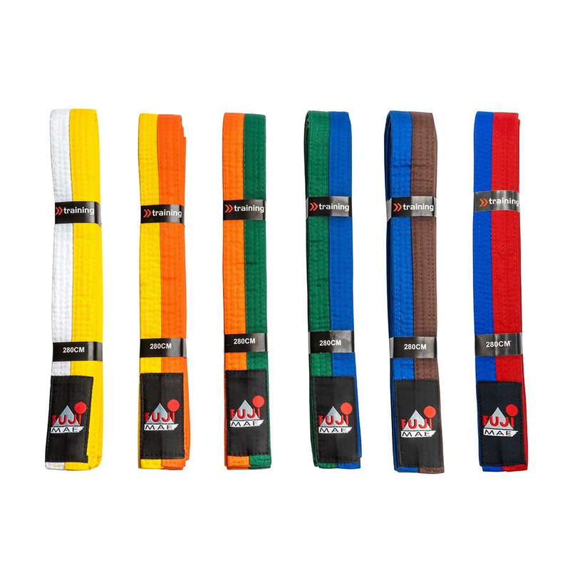 Ceinture Arts Martiaux Bicolore FUJIMAE en Coton résistant