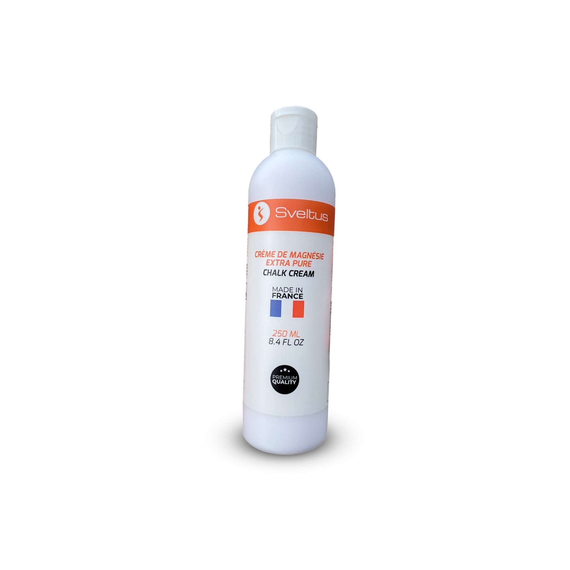 Crème de magnésie 250 ml Sveltus pour meilleure adhérence et réduction de transpiration en musculation et escalade