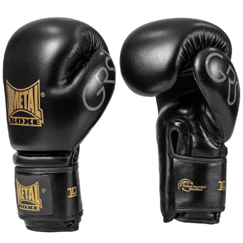 Gants de Boxe Metal Boxe éco-responsable PU Recyclé GRS - Noir