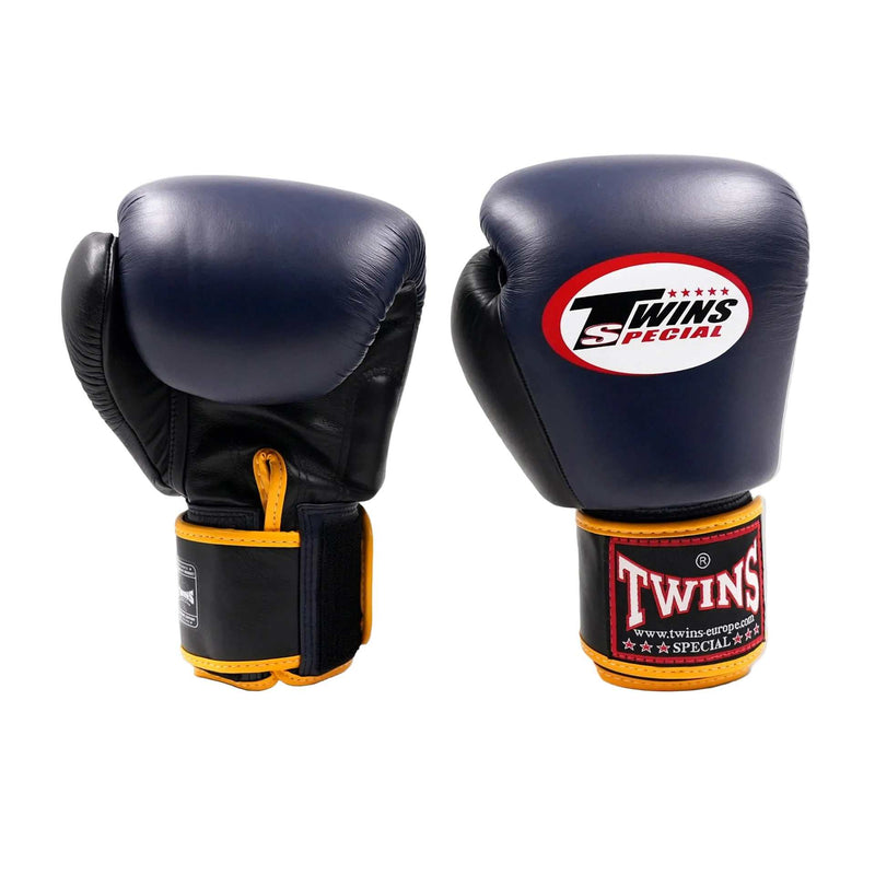 Gants de boxe Twins Premium BGVL3 3 tons - Noir/Marine/Noir
