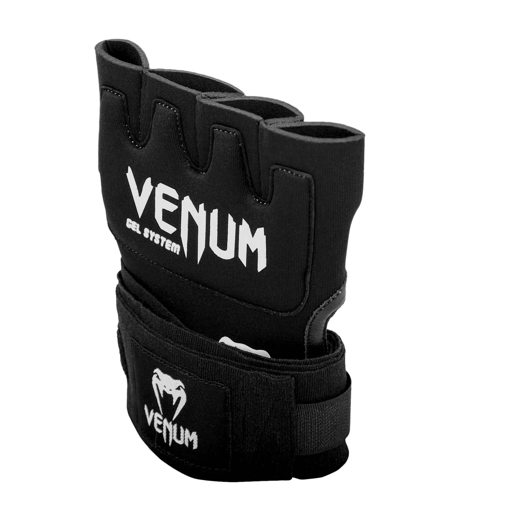 Mitaines gel Venum Kontact noires pour protection mains et poignets en boxe et MMA