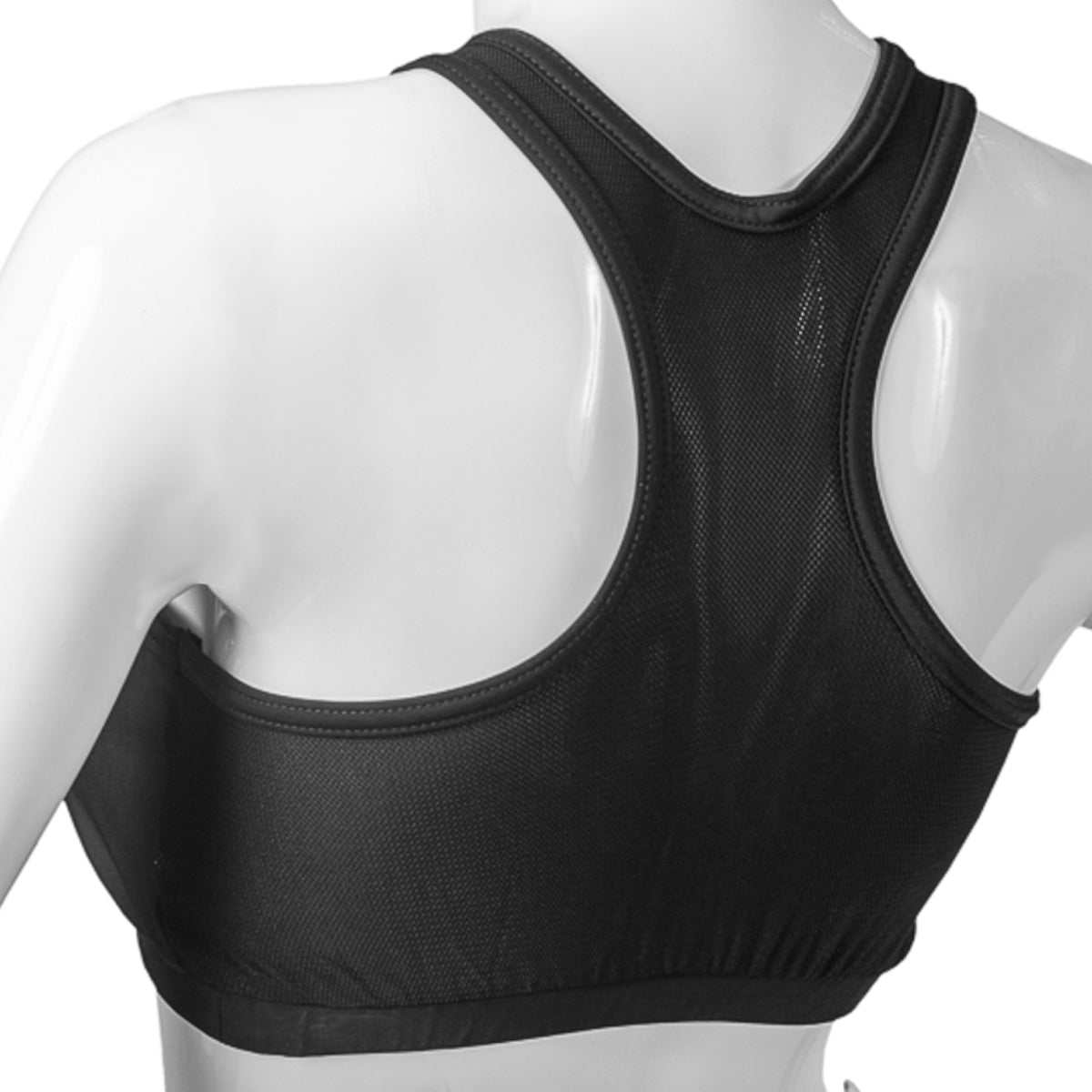 Protège-poitrine Metal Boxe noir en lycra avec coques amovibles pour sports de combat
