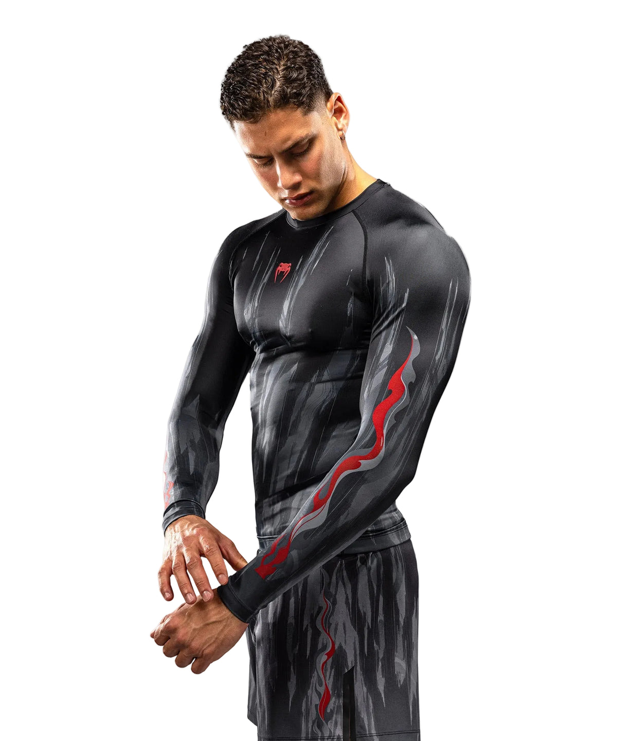 Rashguard Manches Longues Venum Demon Noir/Gris vue de détail