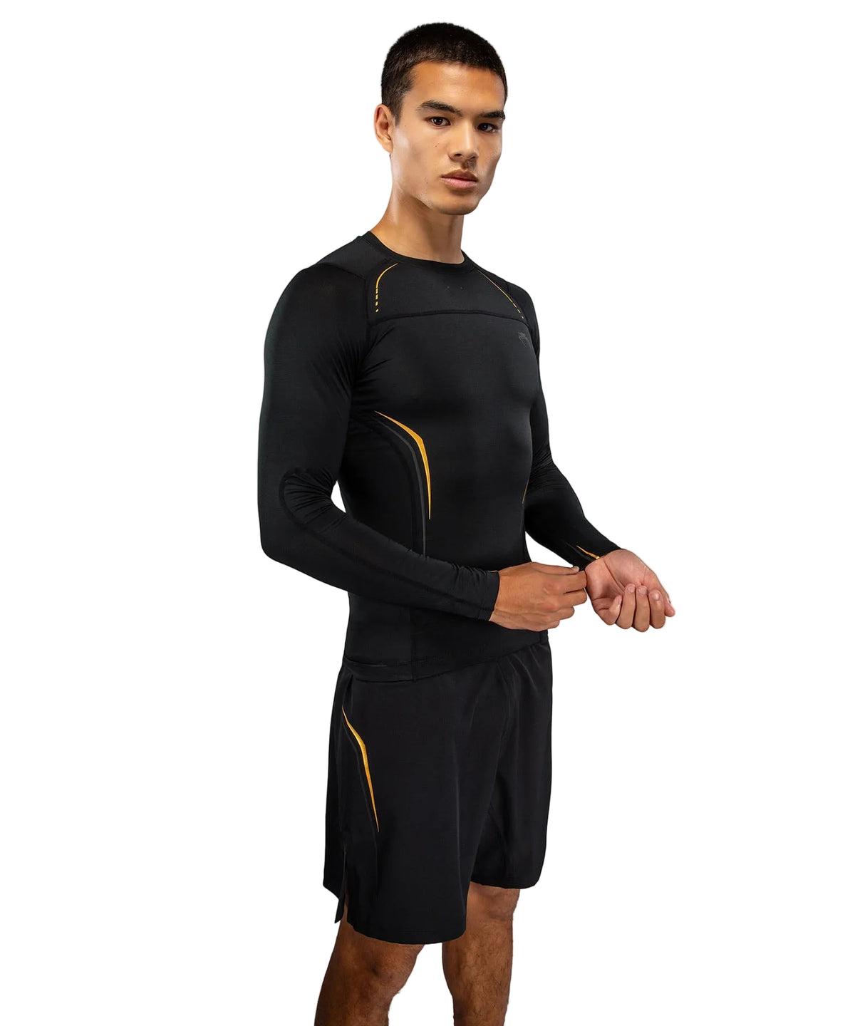 Rashguard manches longues Venum G-Core Noir/Or pour l'entraînement