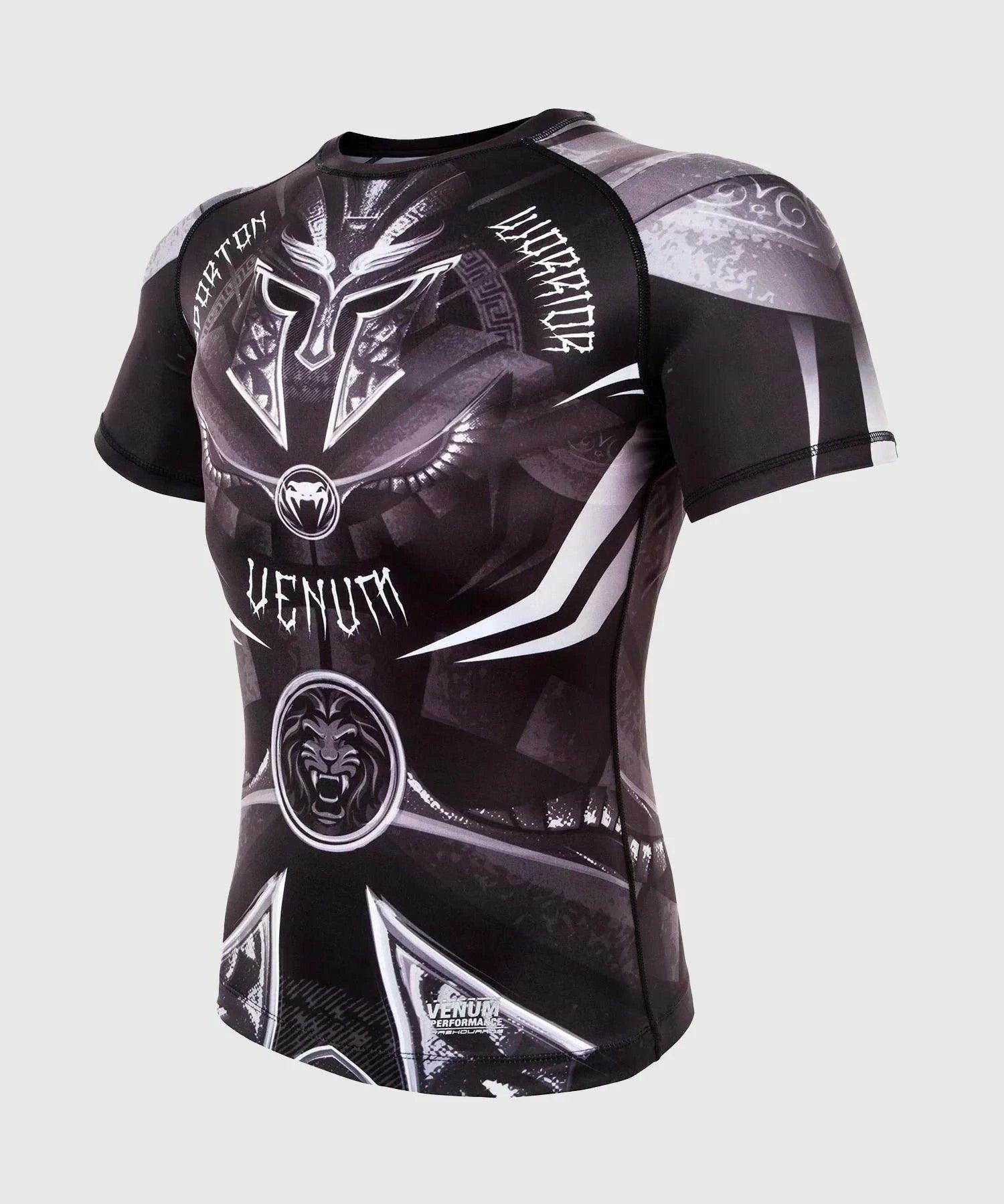 Rashguard Venum Gladiator 3.0 Manches courtes - Noir/Blanc