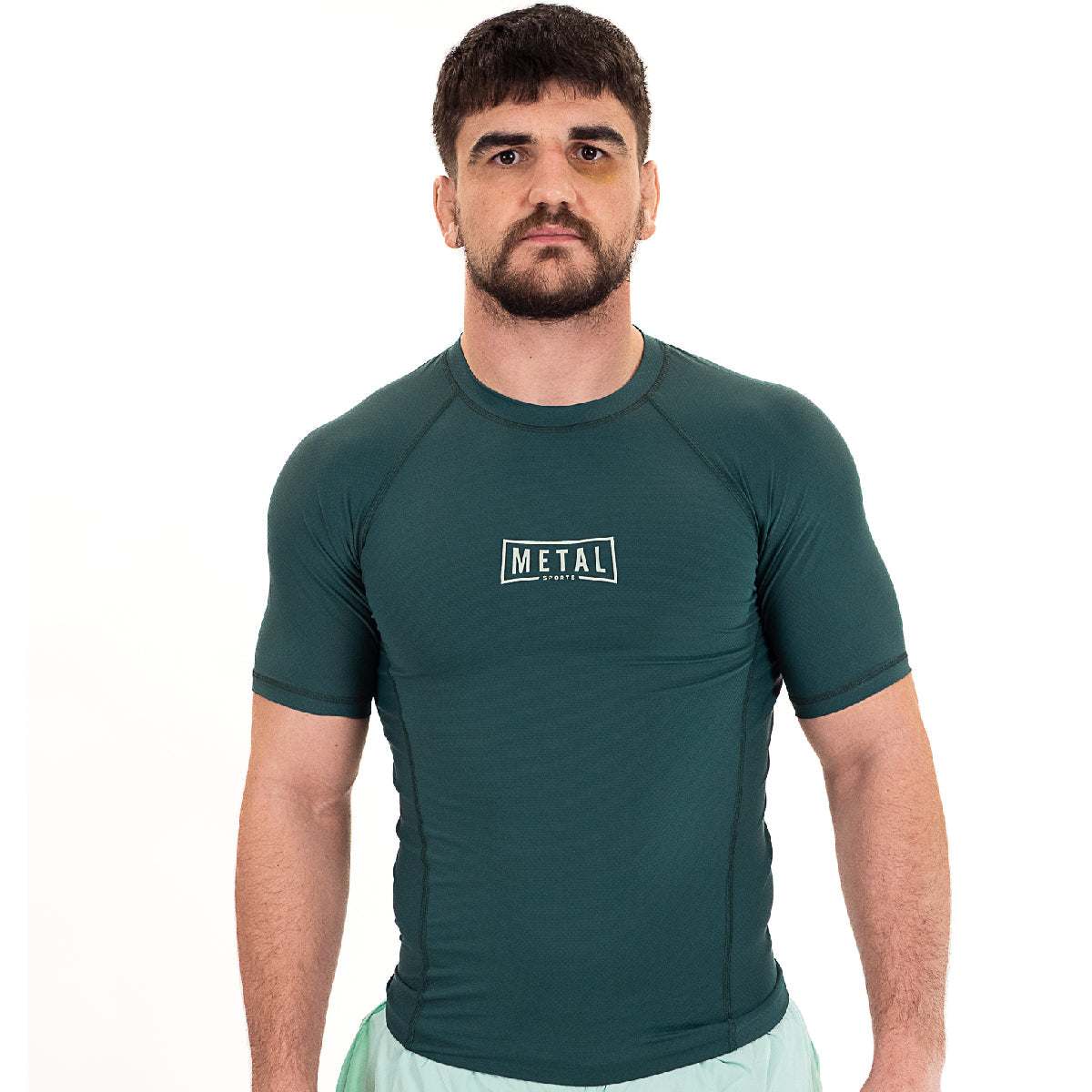 Rashguard Metal Boxe Performance manches longues bleu Deep Waters pour MMA et jiu-jitsu, compression et respirant