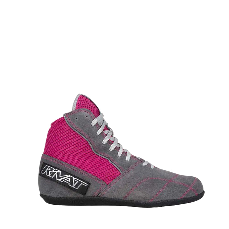 Chaussures de boxe française femme Rivat Boomerang Lady - Gris/Fushia
