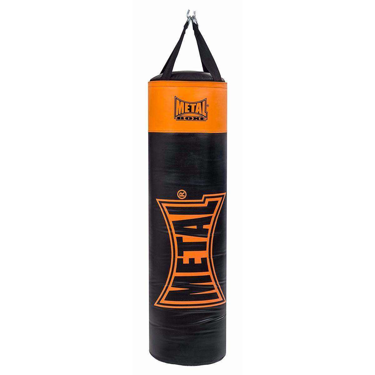 Sac de frappe Metal Boxe Indiana livré vide, noir et orange