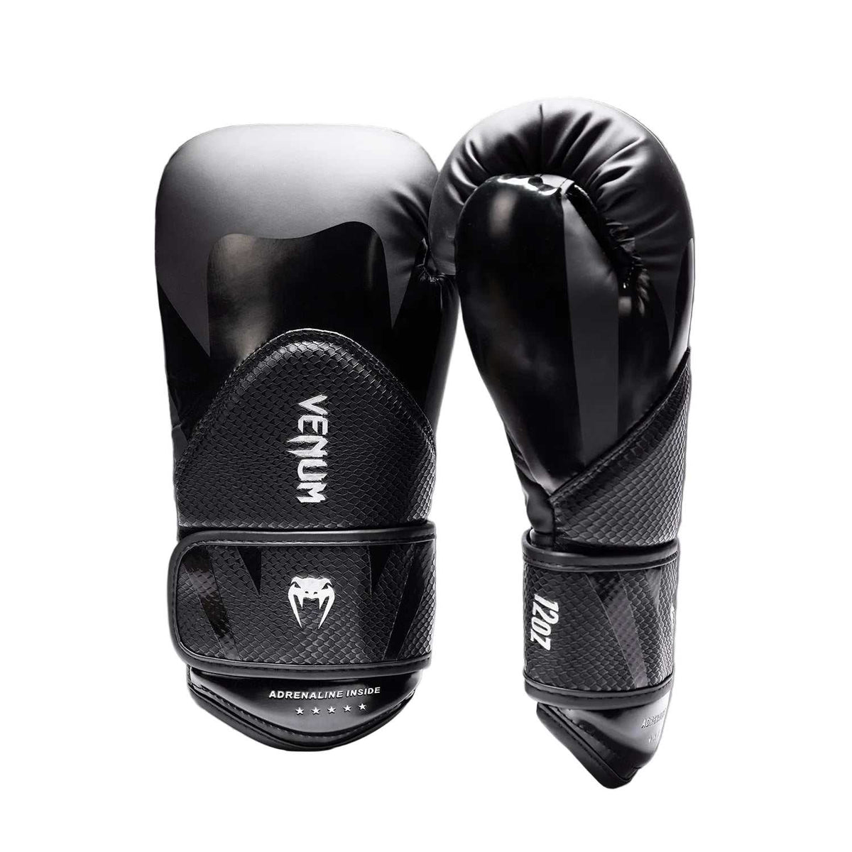 Gants de boxe Venum Challenger 4.0 Scales noirs à texture écailles pour boxe et Muay Thaï