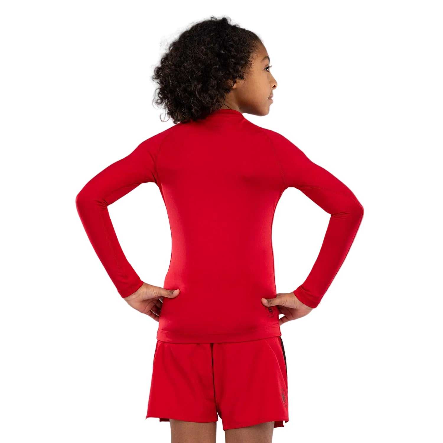 Rashguard enfant Venum Contender rouge cerise manches longues pour jiu-jitsu et MMA
